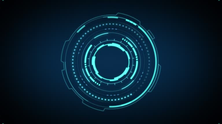 HUD circle interfaces, Hi-tech futuristic display