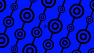 Animation of different shapes with blue background