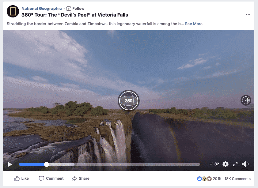 Facebook 360 video