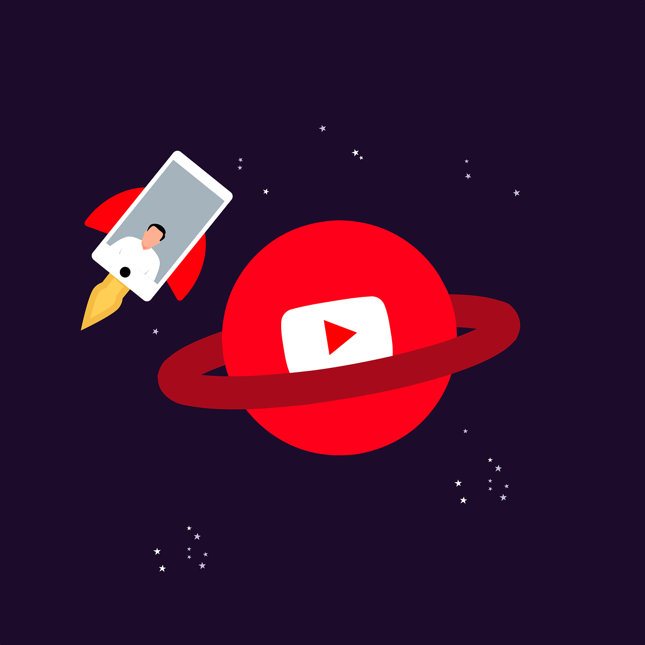 youtube, rocket, advertisement